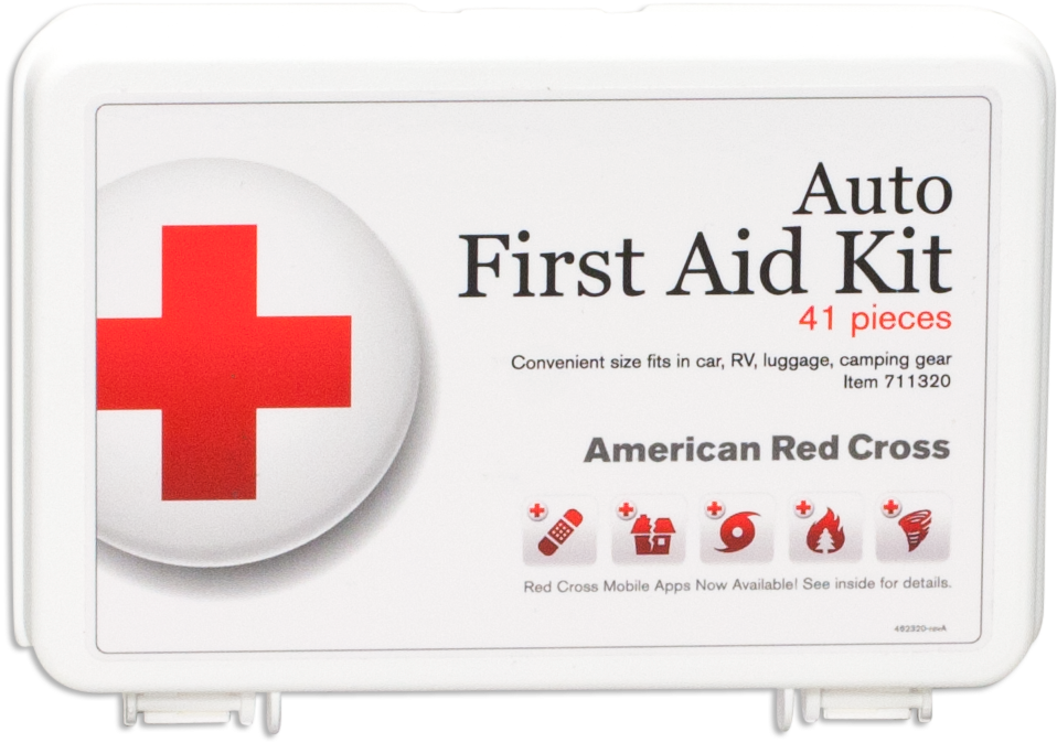 American Red Cross Auto First Aid Kit American Red - American Red Cross Auto First Aid Kit 711320 (1444x1444), Png Download