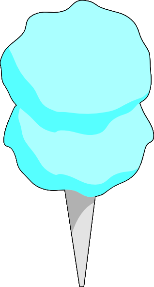 Convert To Base64 Blue Cotton Candy - Clip Art (318x589), Png Download