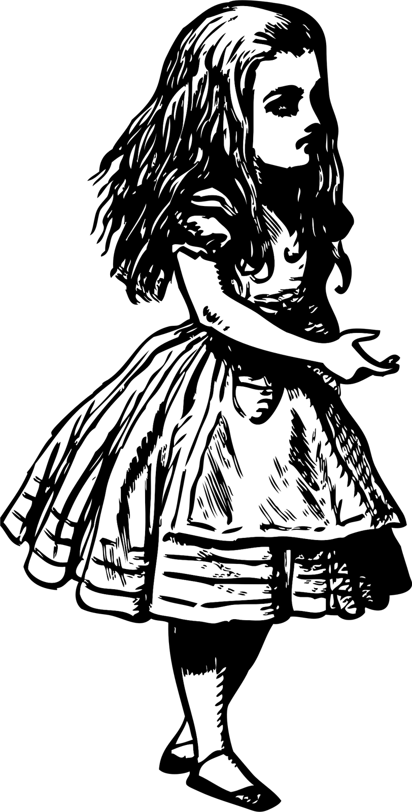Free Alice And Wonderland Pngs - Alice In Wonderland Vintage Png (812x1600), Png Download