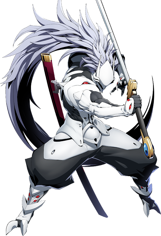 Blazblue Cross Tag Battle Hakumen (545x800), Png Download