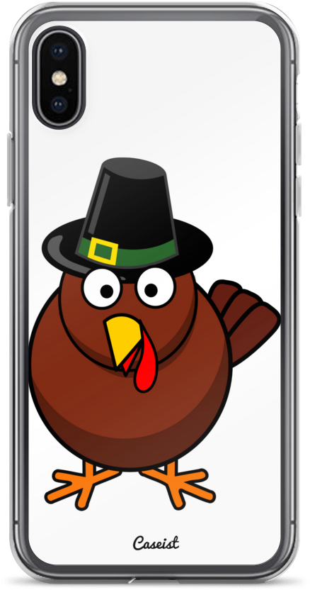Cartoon Turkey Pilgrim Iphone Case - Cj So Cool Cases (1000x1000), Png Download