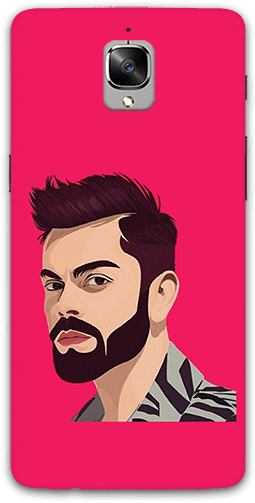 Virat Kohli Art Face Oneplus 3 Mobile Case - Virat Kohli Art (600x600), Png Download