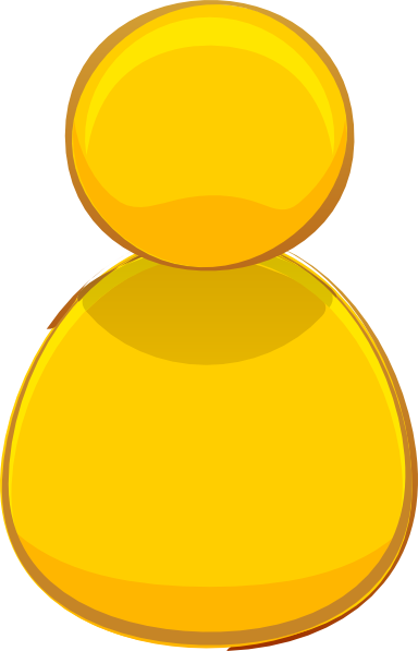 How To Set Use Yellow Computer Person Icon Clipart (384x597), Png Download