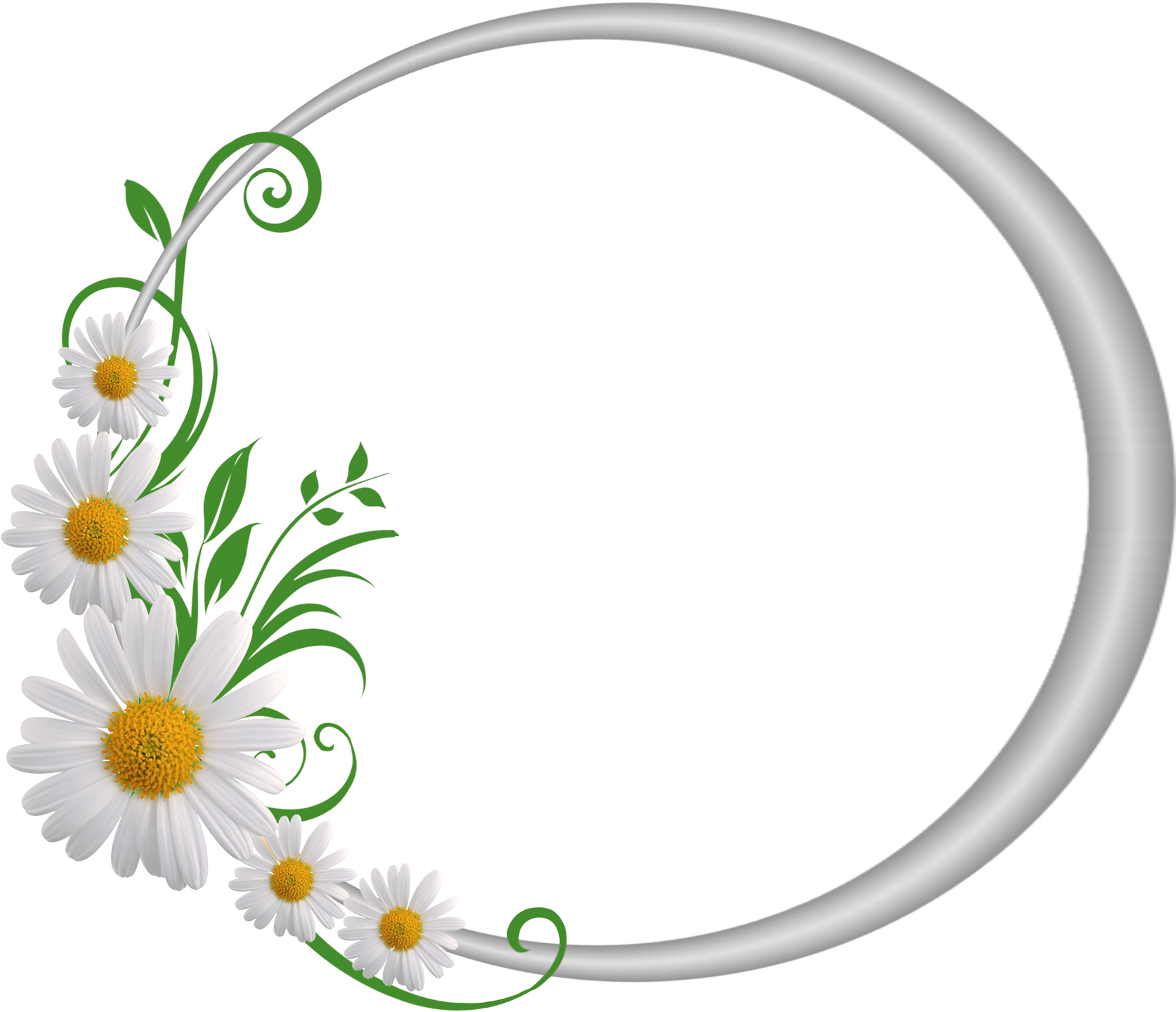 Floral Circle Frame Png - Have A Blessed Sabbath (1675x1440), Png Download