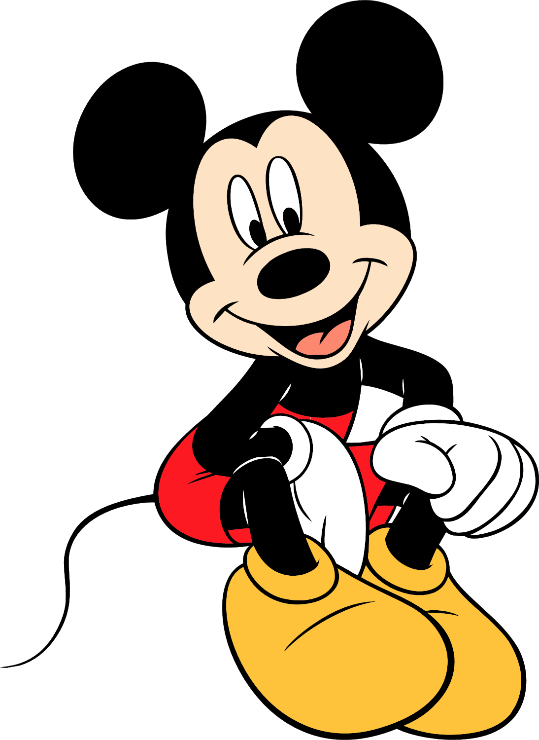 Mickey Mouse Png Image - Imagenes De Mickey Sentado (1094x1500), Png Download