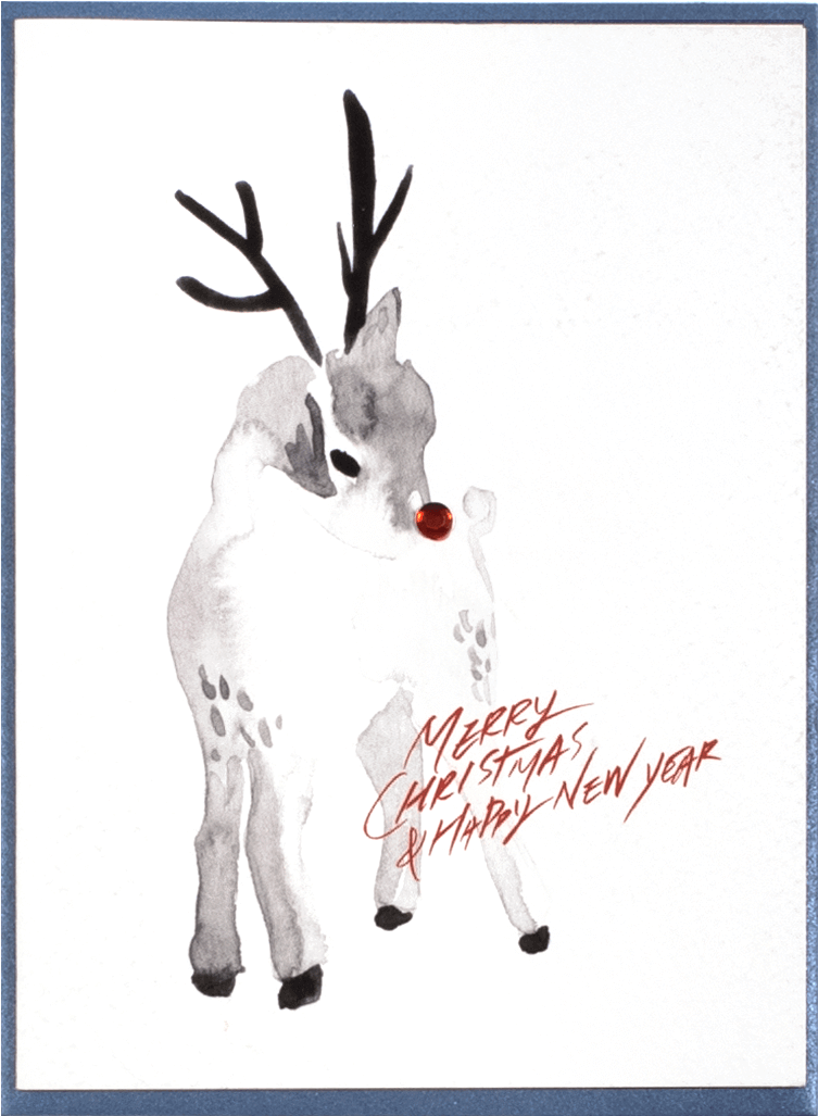 Watercolor Deer - Reindeer (1600x1026), Png Download