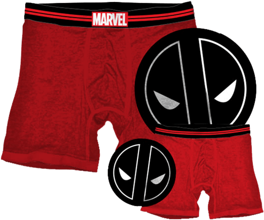 Deadpool Logo Boxer Briefs - Iron Man Armored Adventures Season (555x555), Png Download