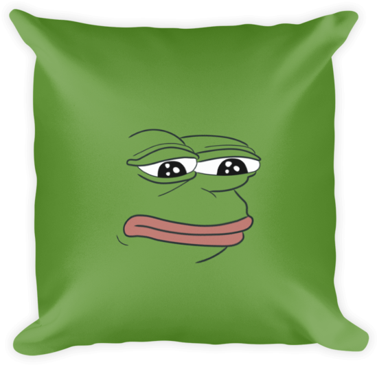 Pepe The Frog, Pepe Meme, Funny Meme & Internet Culture - Square Pillow Pink (600x600), Png Download