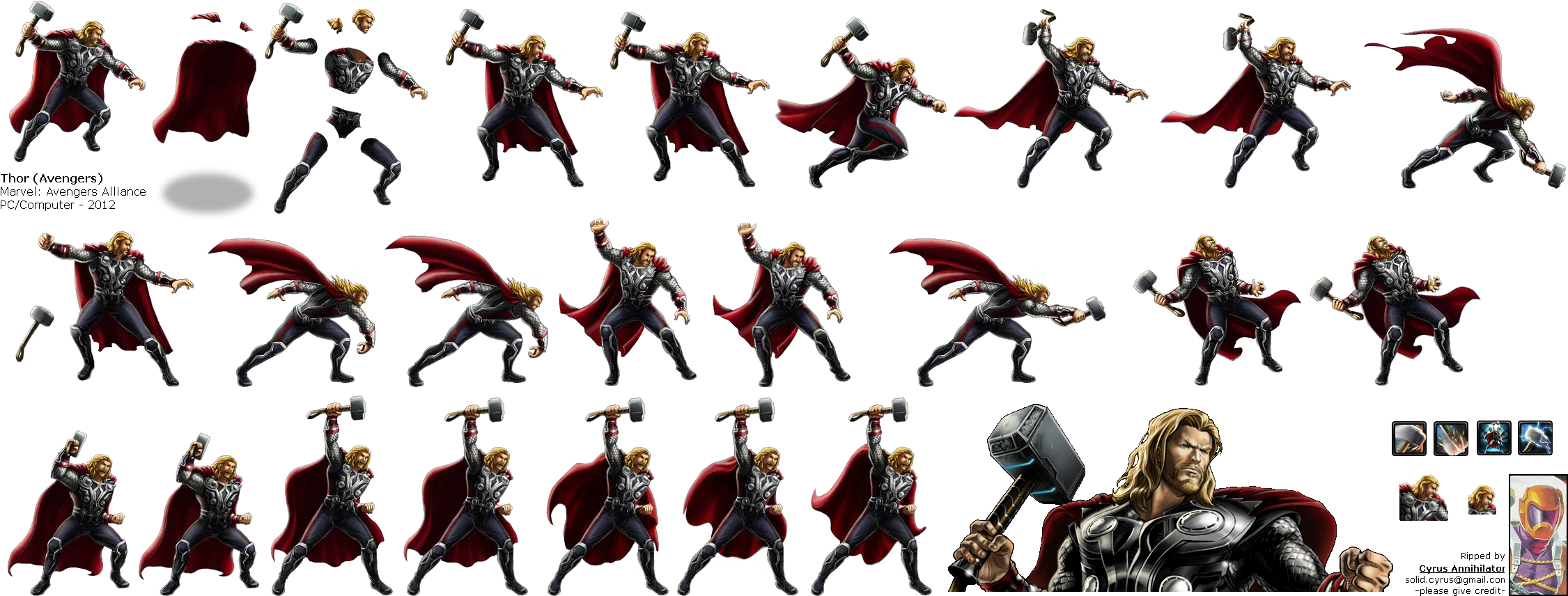 Click To View Full Size - Thor Sprite (2257x865), Png Download