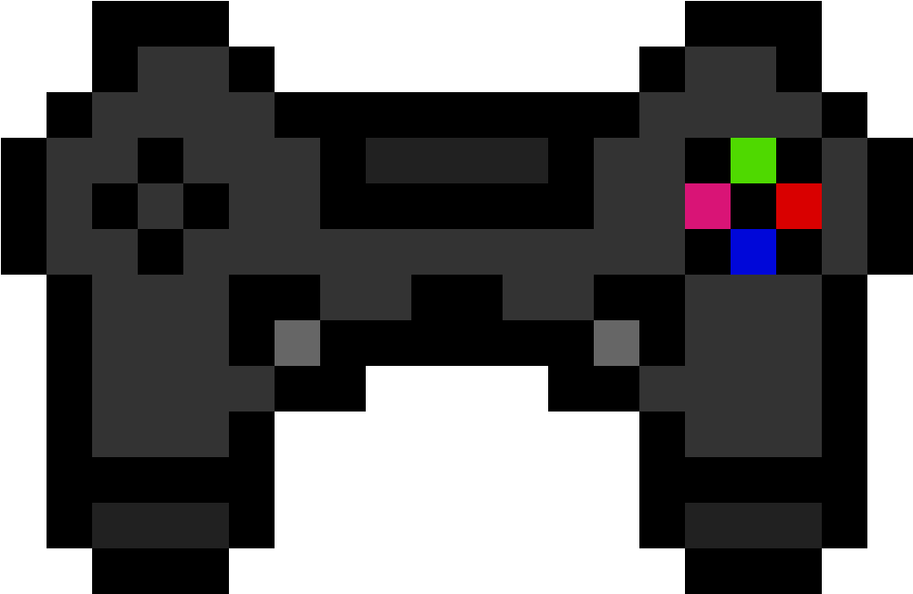 Ps4 Controller - Pixel Art (1400x1000), Png Download