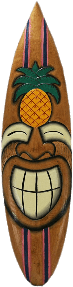 Download - Pineapple Surfboard (1000x1000), Png Download