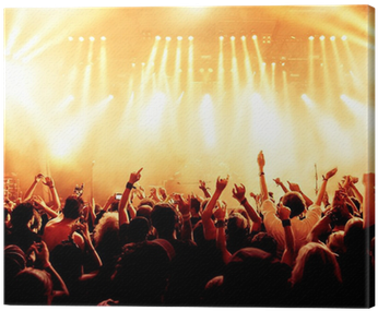 Concert Crowd In Front Of Bright Yellow Stage Lights - Managing Artists In Pop Music: What Every Artist And (400x400), Png Download