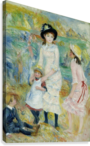 Children On The Seashore Canvas Print - Children On The Seashore Renoir (314x511), Png Download