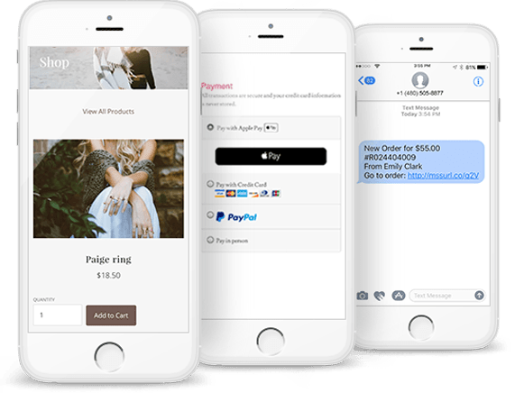 Gocentral Text Message Notification Tool - Mobile Phone Shopping Cart Online Checkout Png (571x436), Png Download