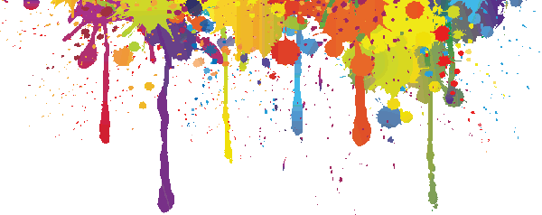 Click On Map Below - Splatter Paint Party Invitations (600x238), Png Download