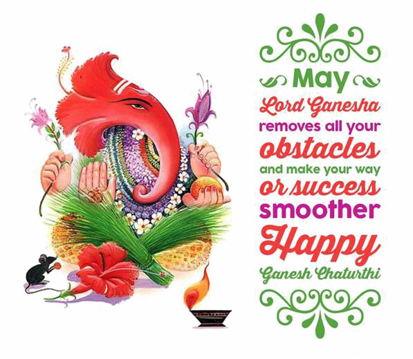 Ganesh Chaturthi Transparent Image - Ganesh Visarjan Quotes In English (597x519), Png Download