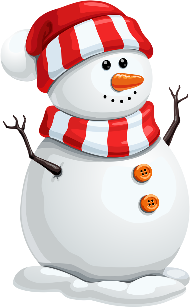 Snowman Clipart - Christmas Snowman Clipart (642x1024), Png Download