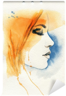 Beautiful Woman Face - Art Print: Ismagilova's Woman Face. Hand Painted Fashion (400x400), Png Download