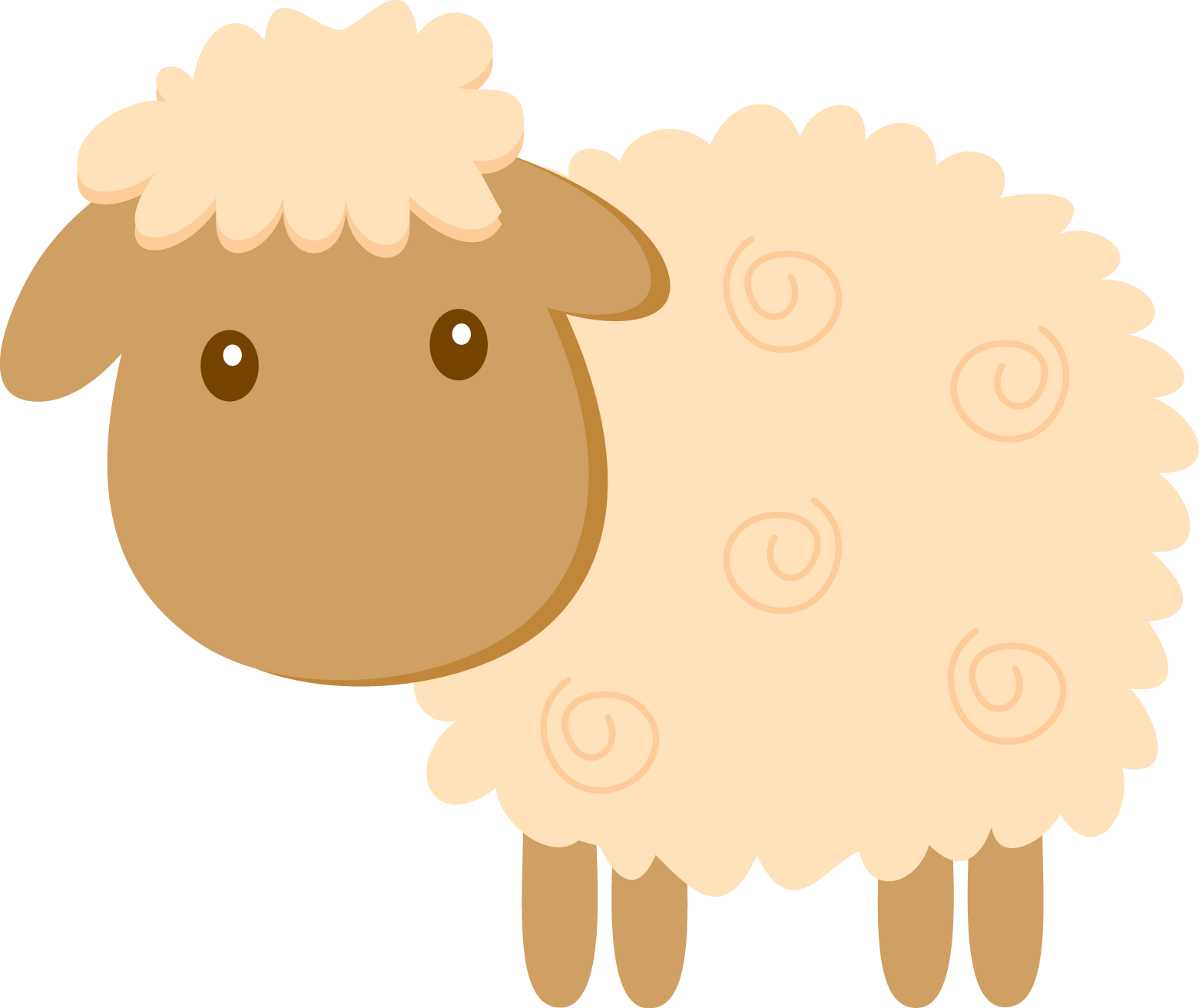 Lamb Clipart Cute Farm Animal - Cute Farm Animals Png (1561x1312), Png Download