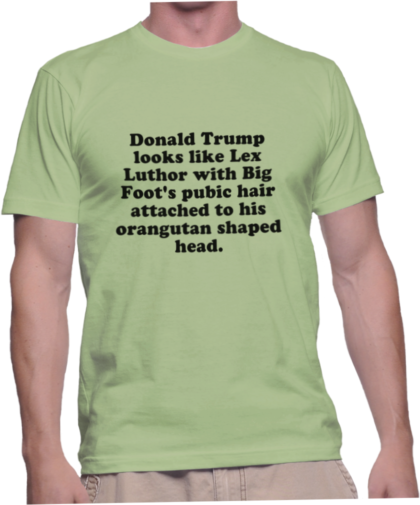 Donald Trump Looks Like Lex Luthor With Big Foot's - Couldn T Hit A Cow's Arse (1038x1018), Png Download
