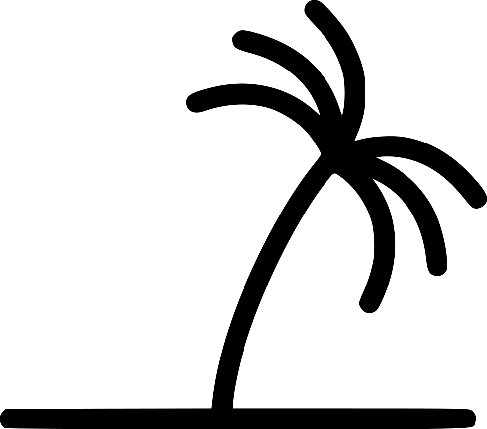 Palm Tree - - Palm Tree Icon Line (980x864), Png Download