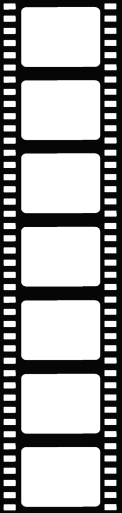 Film Frames Png Clipart Photographic Film Film Frame - Movie Film Border (238x1000), Png Download