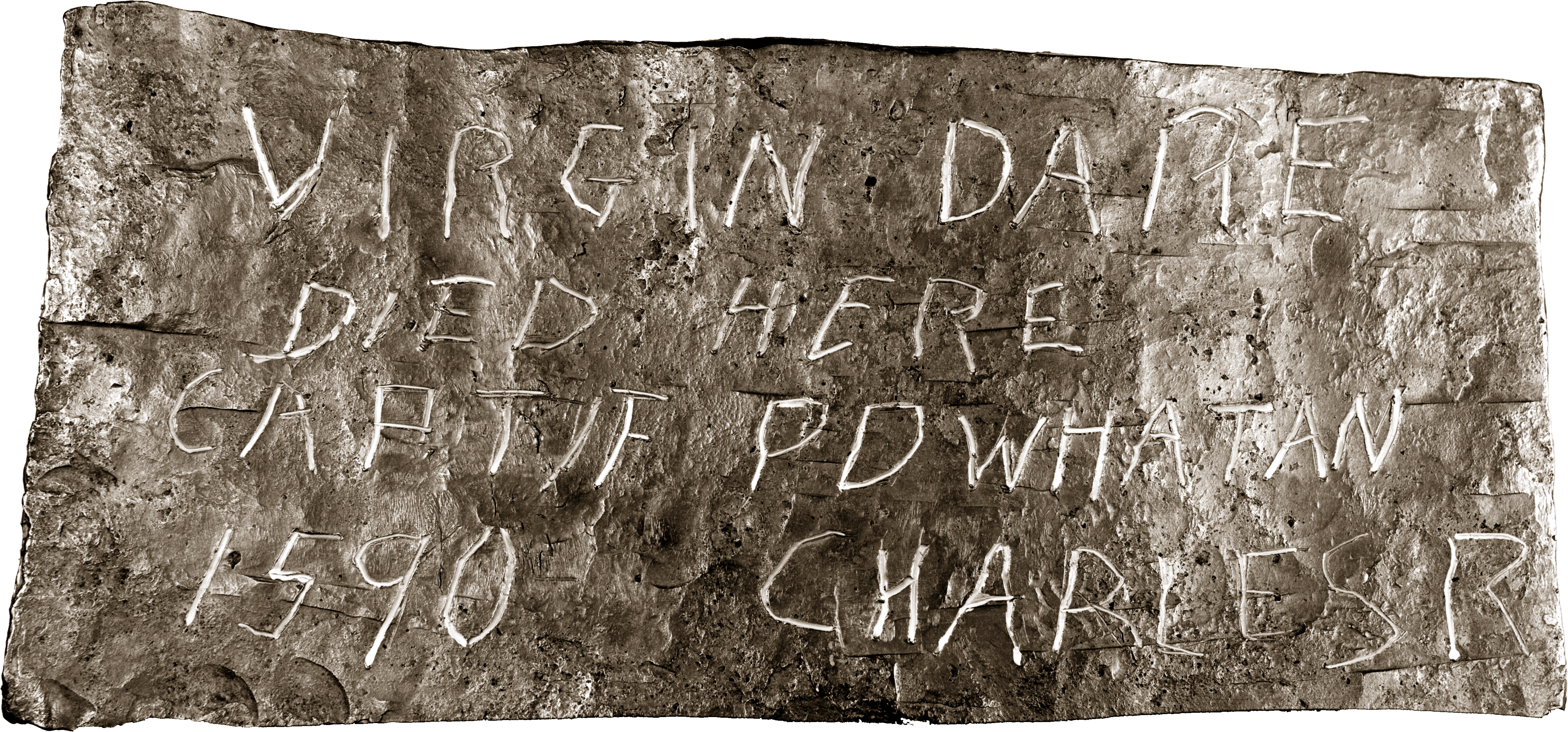 Virgina Dare Stone - Virginia Dare Died Here (4725x2207), Png Download