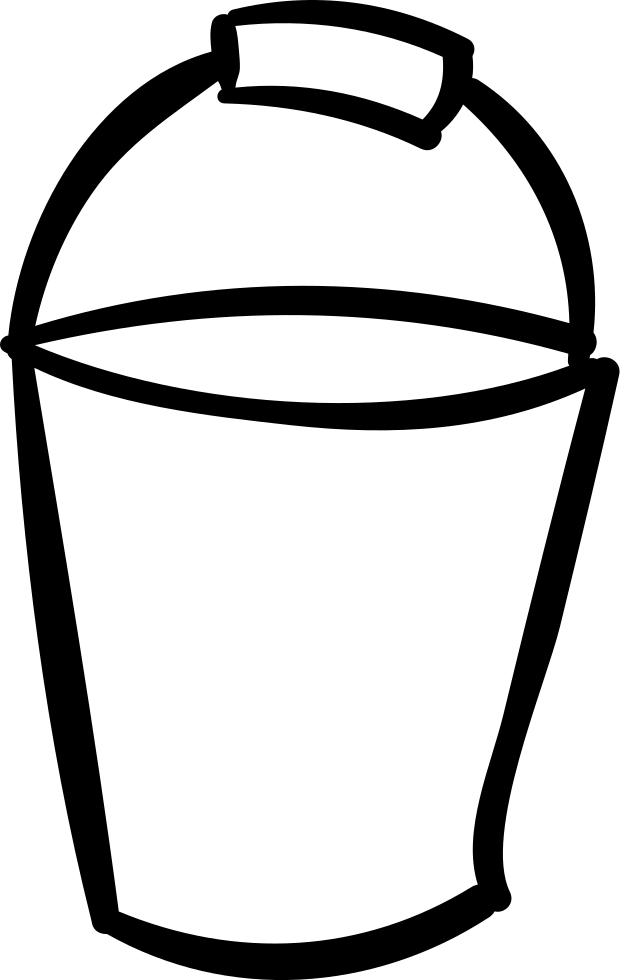 Gardening Bucket Svg Png Icon Free Download - Drawing Bucket (620x980), Png Download