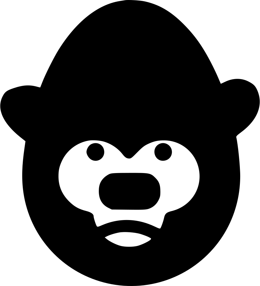 Png File Svg - Gorilla (892x980), Png Download