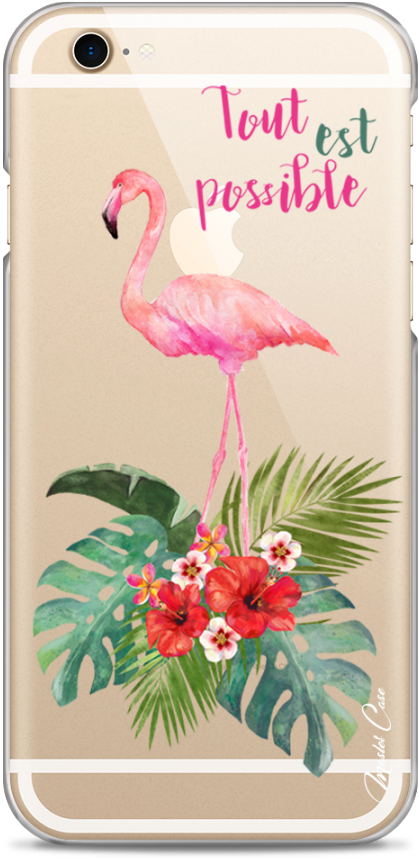 Coque Iphone 6plus/6splus Tropical Watercolor Flamingo - Coque Iphone 6 Bæ (1230x900), Png Download