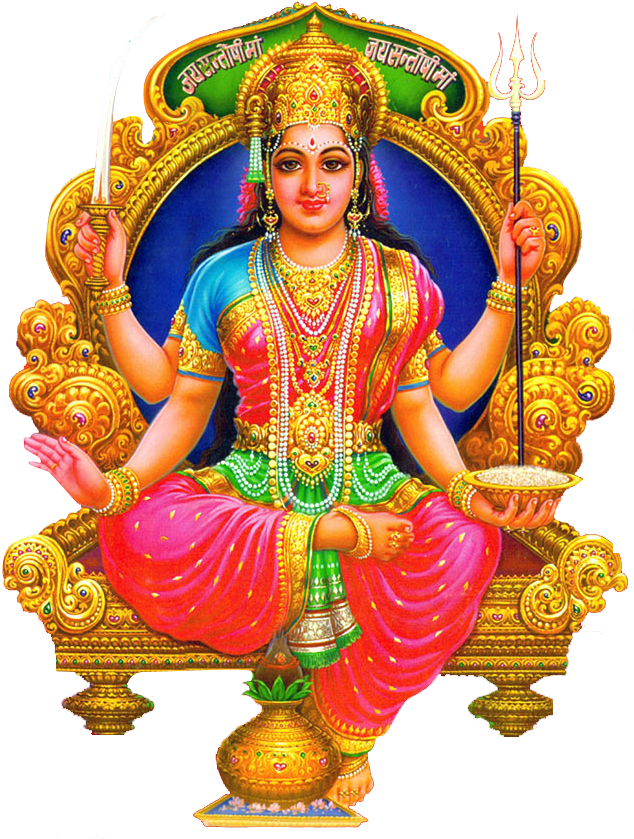 Shree Shree Shakti Parivar - Santhoshi Mata (671x886), Png Download
