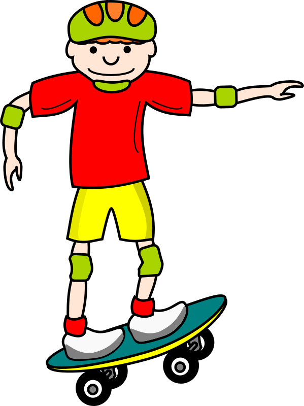 Skateboardboy - Boy On Skateboard Clipart (599x800), Png Download