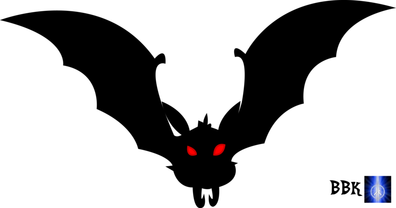 Black Bat By Bb - Bat Vector Png (800x420), Png Download