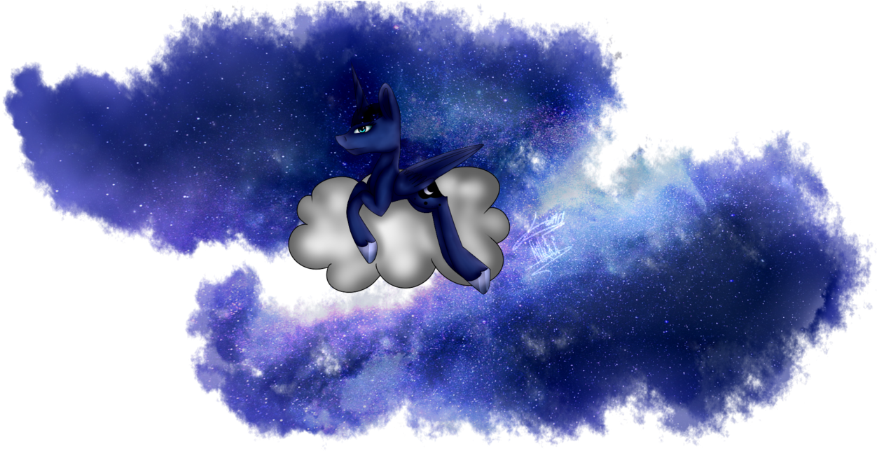 Sparklenikki, Cloud, Ethereal Mane, Princess Luna, - Illustration (1280x655), Png Download
