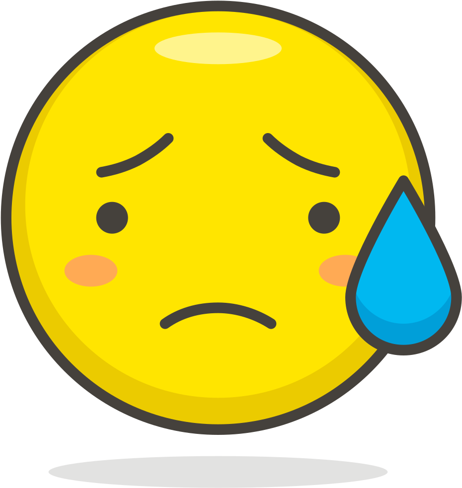 Relieved Emoji Png - Emoji Con Triste (1024x1024), Png Download