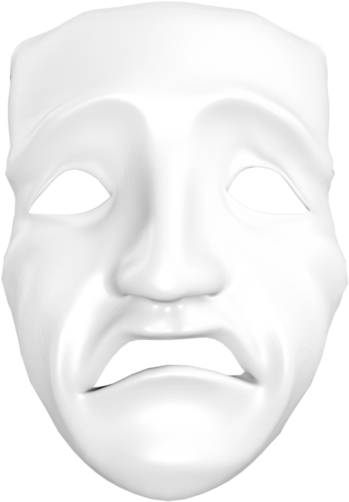 Sad Mask By Mysticmorning - Sad Mask (900x900), Png Download