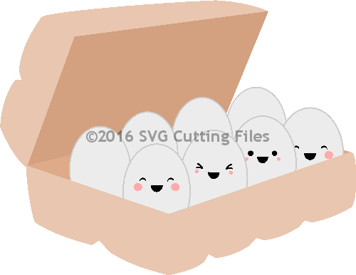Pp Kawaiieggcarton Png Carton - Kawaii Egg Carton (500x386), Png Download