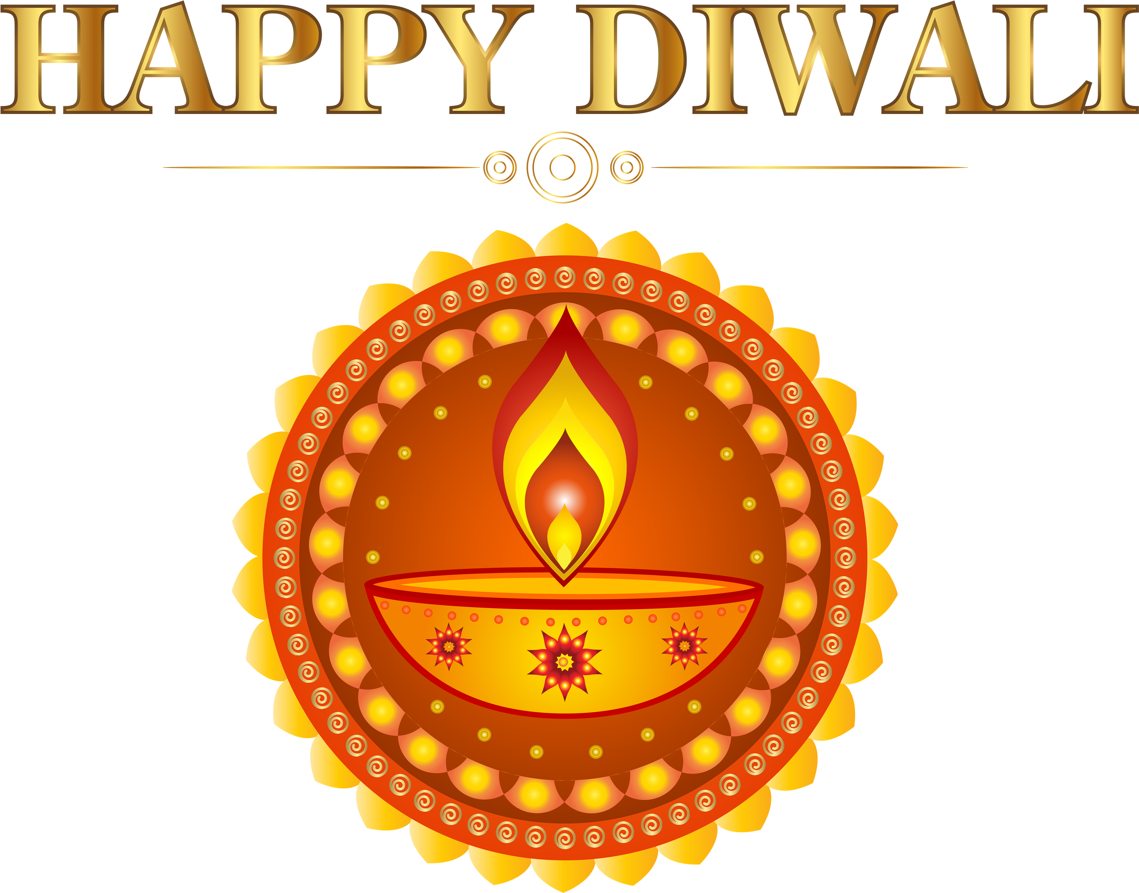 Happy Diwali Png (4000x3192), Png Download