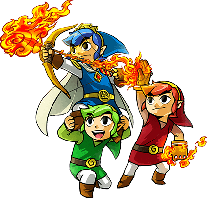 Artwork Characters - Tri Force Heroes Link (422x403), Png Download