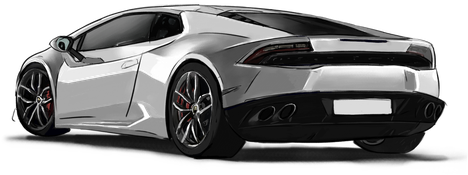 Png Black And White Stock Collection Of Lamborghini - Lamborghini Huracan Outline Logo (500x500), Png Download