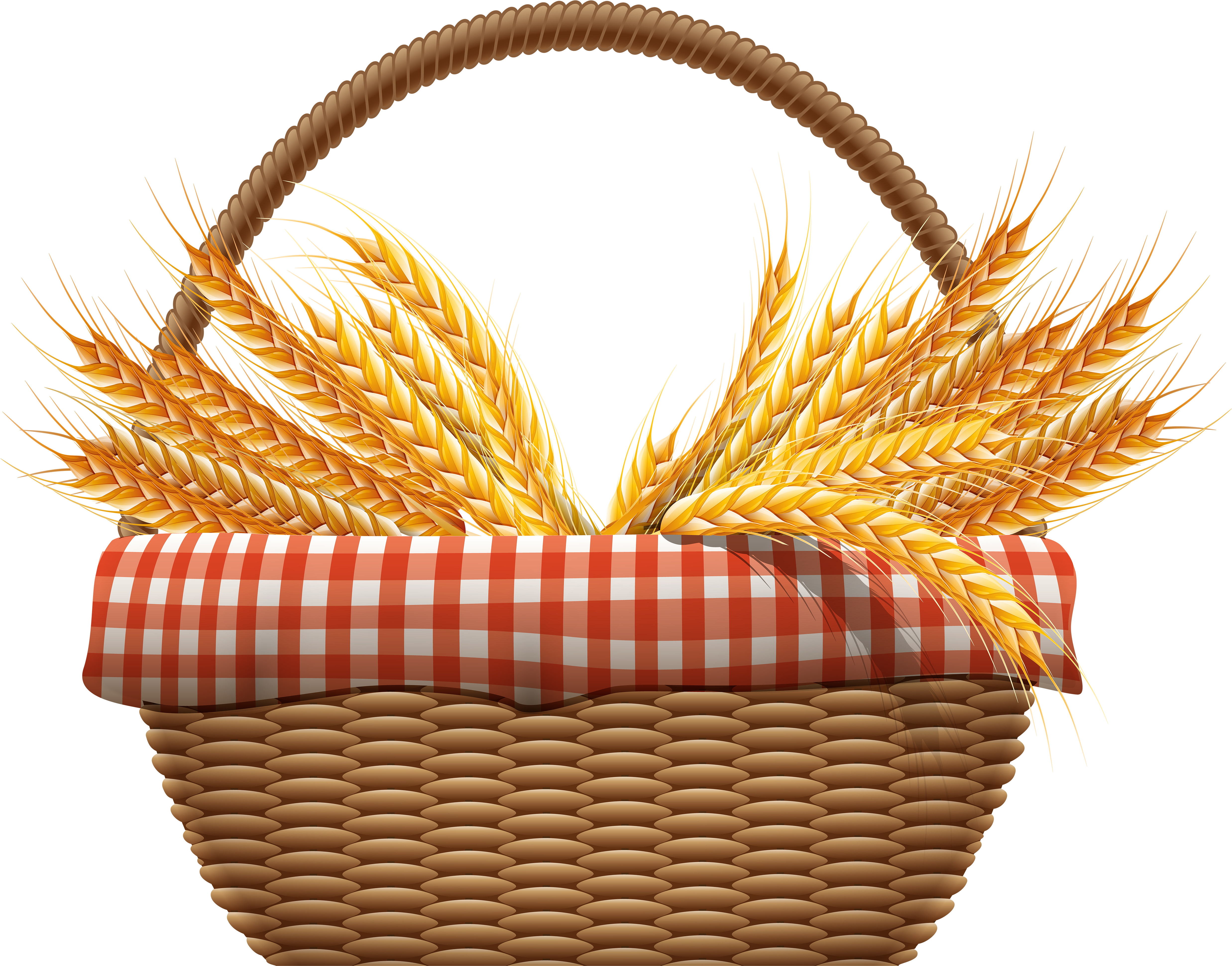 Autumn With Png Clip Art Image Gallery - Wheat In A Basket (5000x3966), Png Download