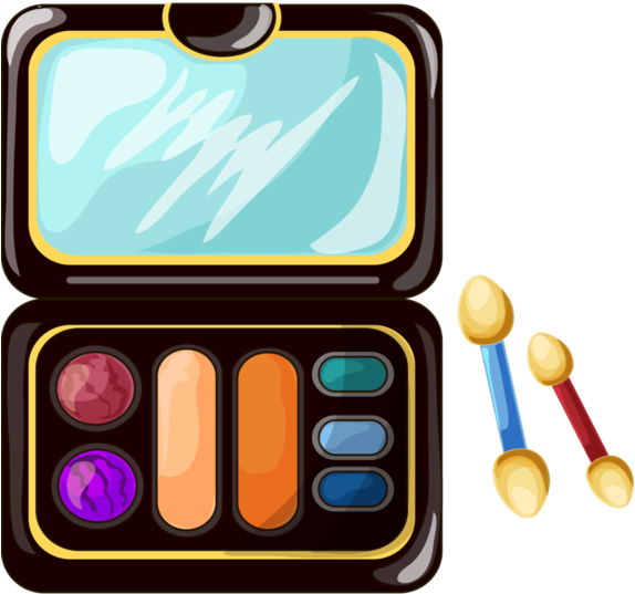 Emoji Clipart Makeup - Makeup Palette Clip Art (600x636), Png Download