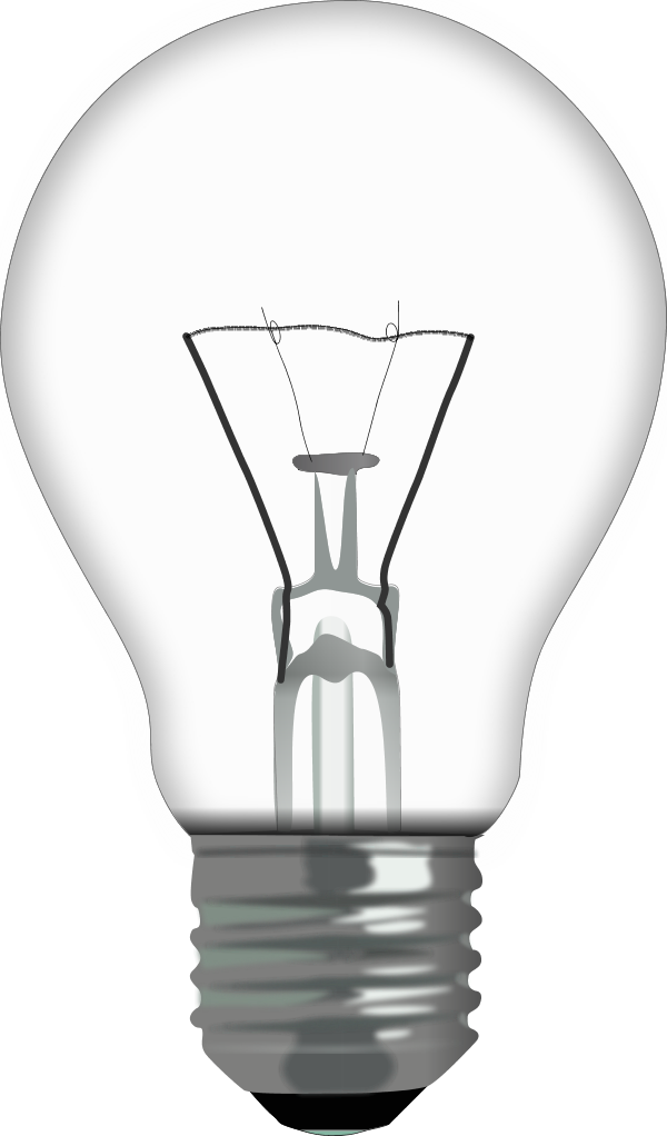Free Icons Png - Incandescent Bulb (600x1022), Png Download