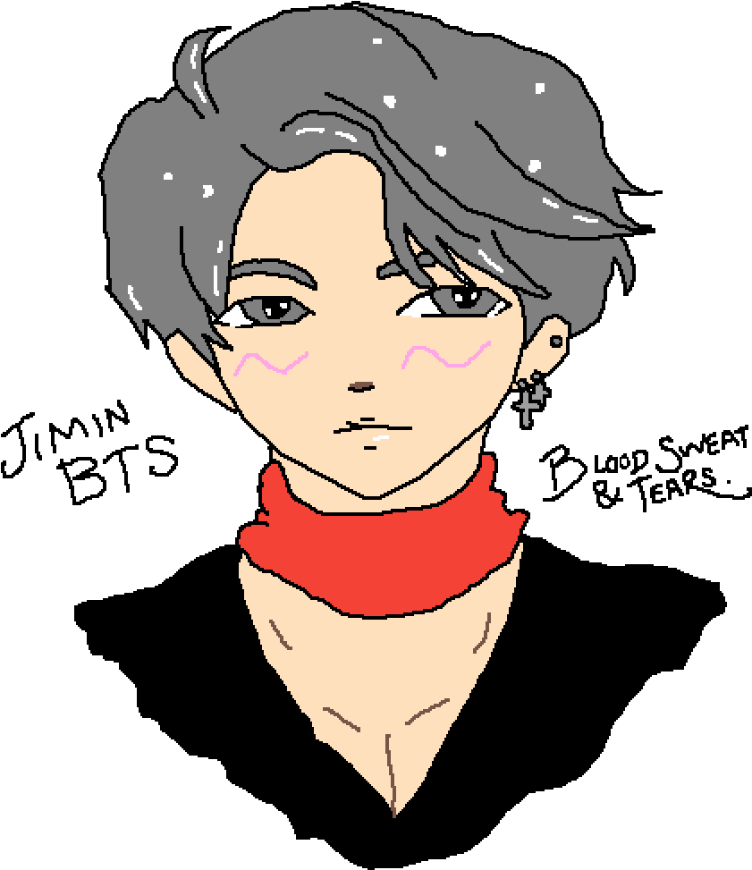 Jimin - Cartoon (1000x1000), Png Download