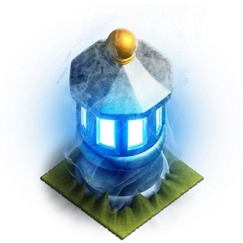 Blue Fire Lantern - Dome (350x350), Png Download