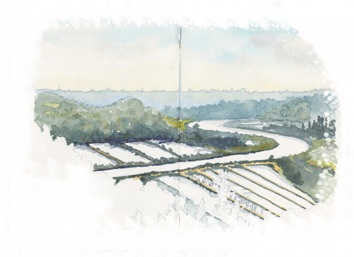 Linda Toolsema Is An Economist And Sketchbook Artist - Viaduct (700x509), Png Download