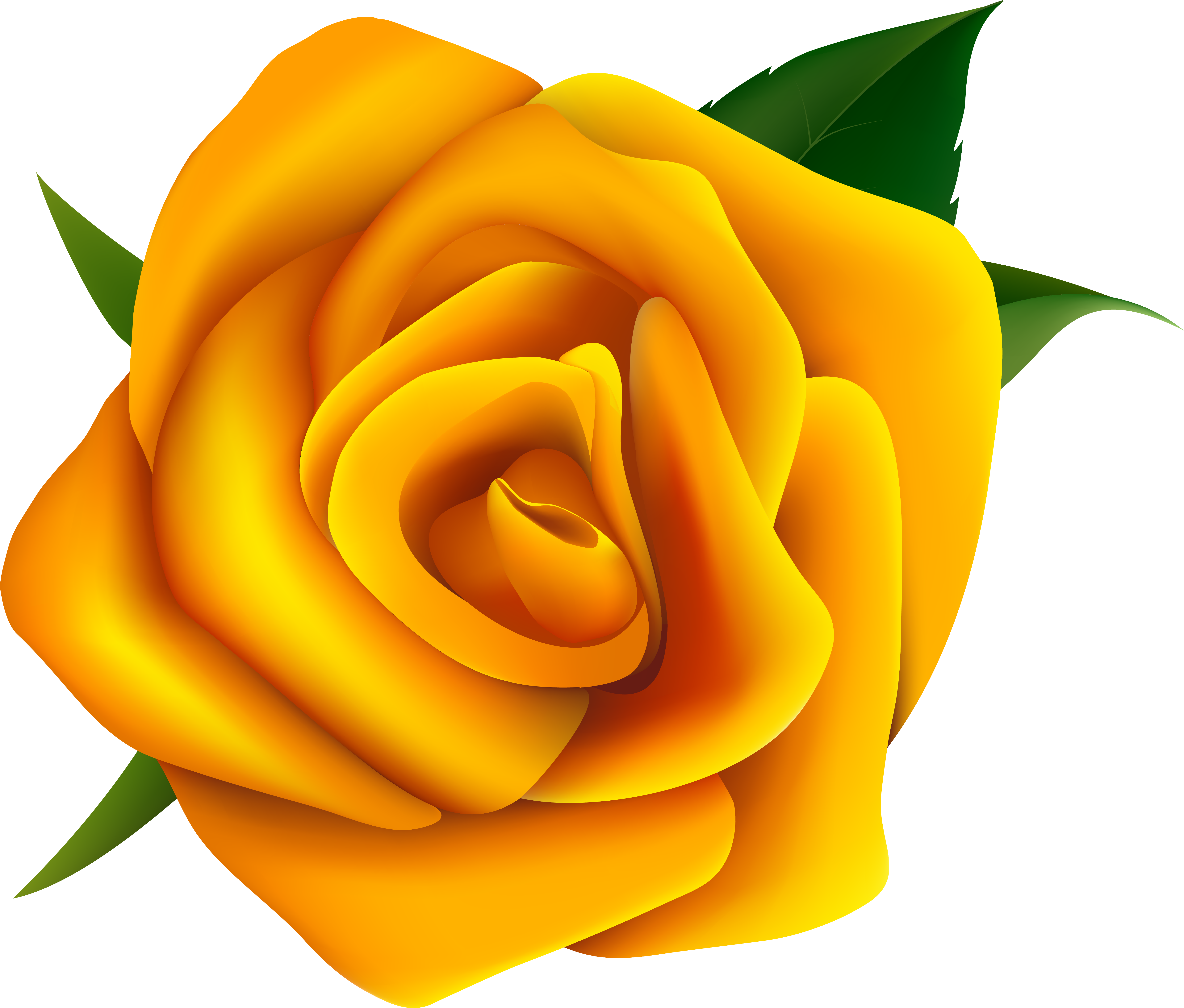 Free Yellow Rose Clipart - Yellow Rose Vector Png (6282x5350), Png Download