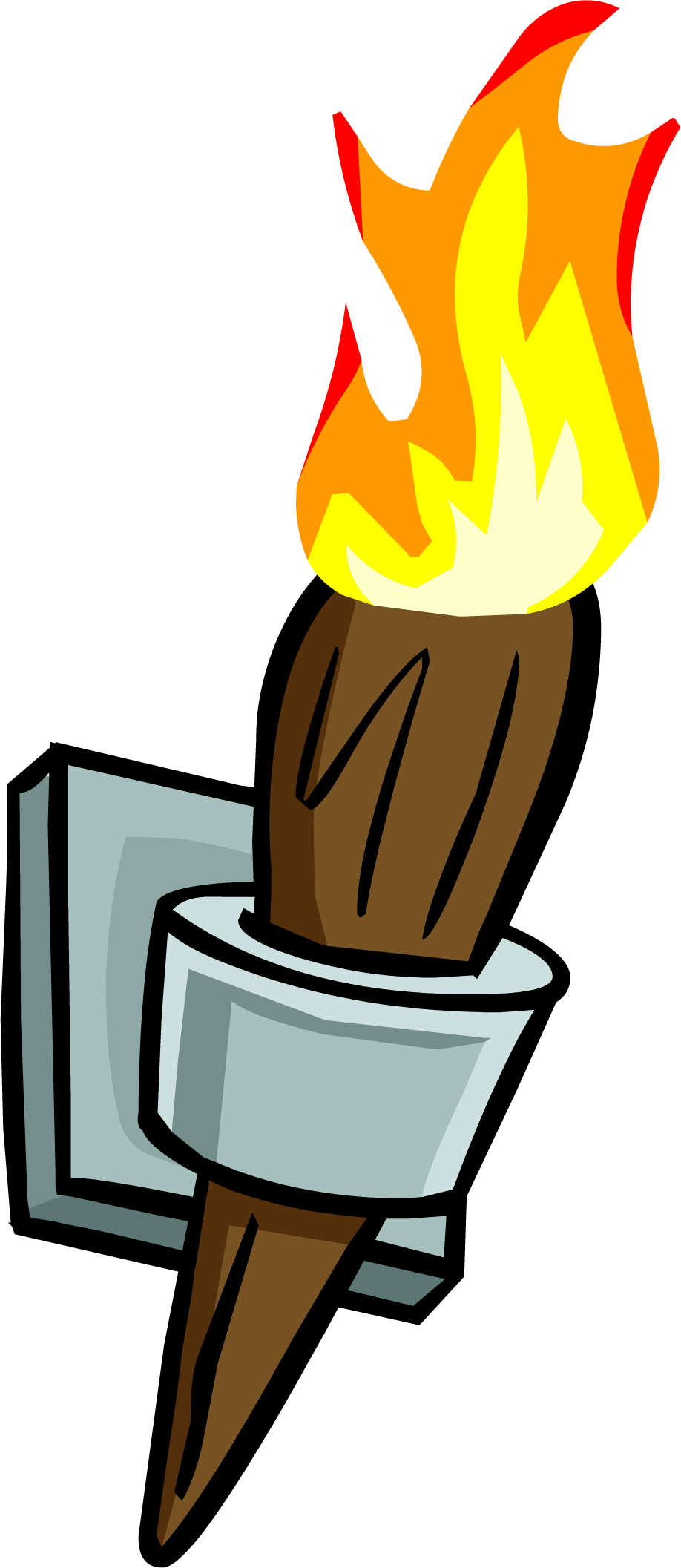Wall Torch - Png - Torch Clipart (918x2113), Png Download