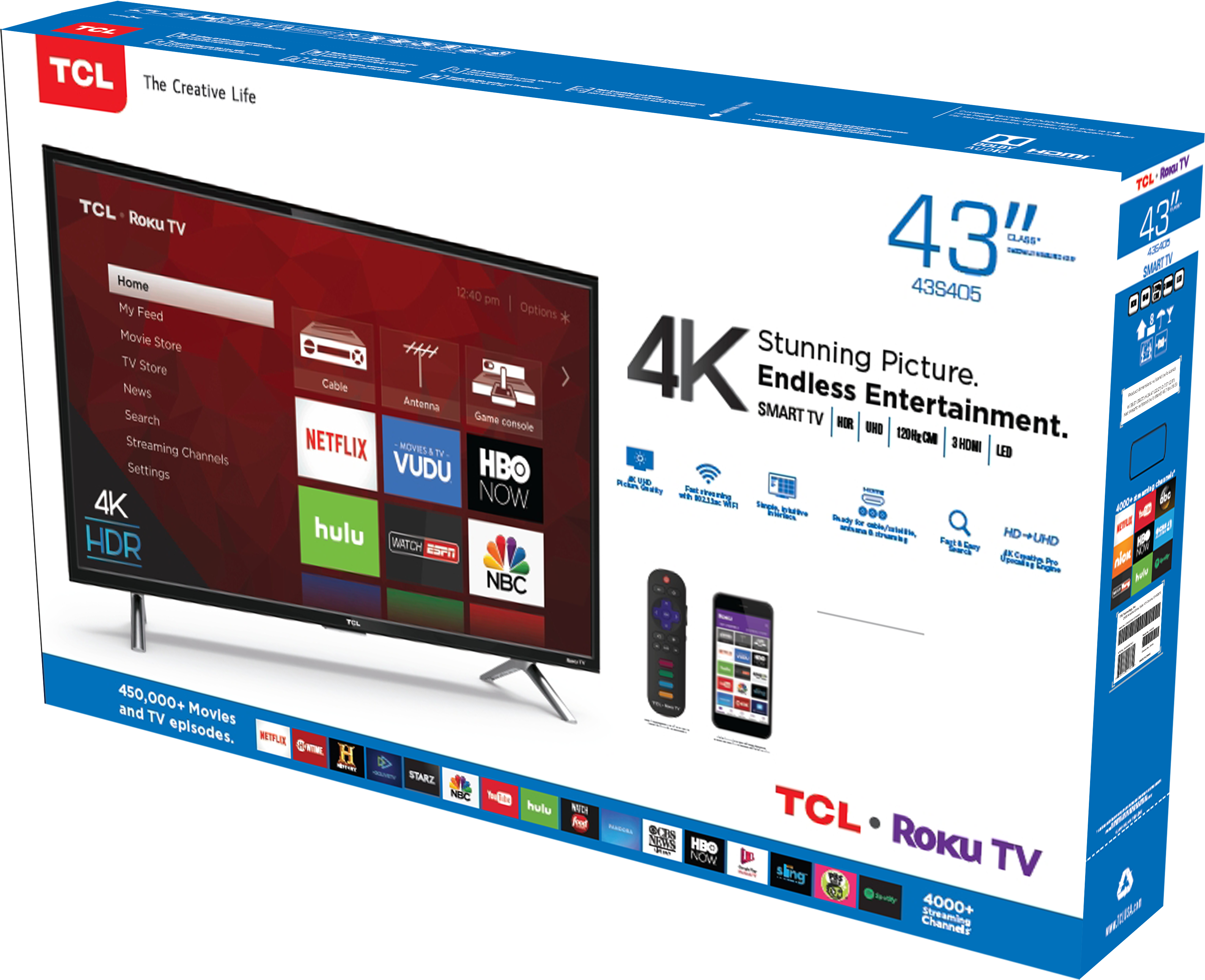 See More Hot 100 Tv - 43 Inch Tcl 4k (3318x2723), Png Download