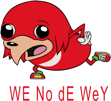 We No De Wey Clip Art Red Nose Text Beak Clip Art Font - Transparent Knuckles Meme (526x425), Png Download